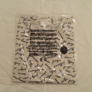 BR | White French Printed Long Sleeve T-Shirt